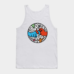 ASL for Friend -Pop Art style White Tank Top